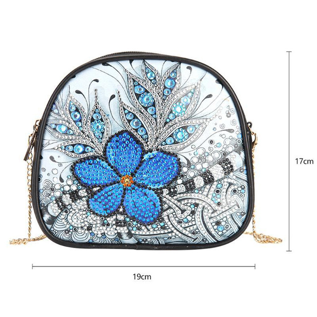 Diamond Mosaic PU Leather Women Shoulder Bags Mosaic Drill Reusable Eco-friendly Embroidery Storage Bag Shopping Bag