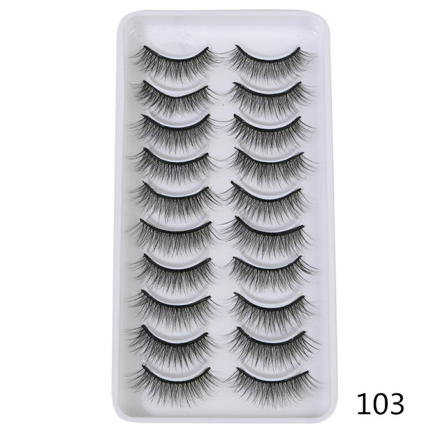 QUXINHAO wholesale 10 pairs lashes eyelashes cilios 3d mink lashes mink eyelashes wholesale false eyelashes maquiagem