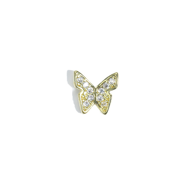 Nail Art Butterfly Jewelry 3D Super Flash Rhinestone Nail Decoration Opal Bow Zircon Rhinestone Butterfly Shape