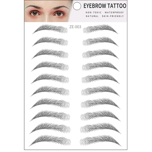 4D Eyebrows Makeup Waterproof Eyebrow Tattoo Sticker Hair Like Long Lasting Natural Fake Eyebrow Lamination Cosmetics