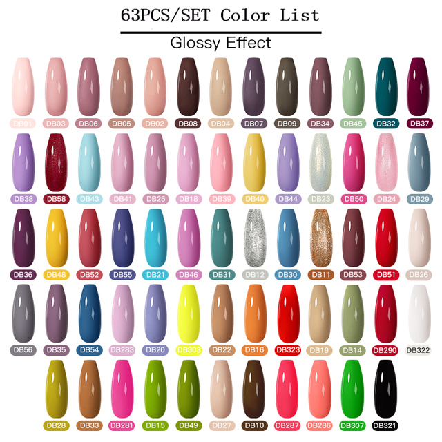 Mtssii 24/25/40/60pcs Gel Nail Polish Set Color Gel Semi Permanent UV Led Varnish Nail Art Design Soak Off Gel Set Nail Gel Set