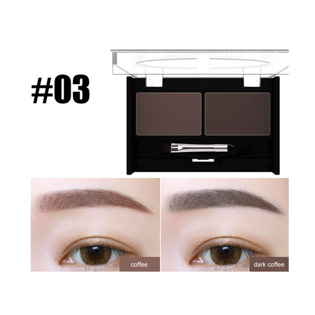 MYG 4 Colors Waterproof Eyebrow Powder Long Lasting Eye Shadow Eyebrow Palette + Eyebrow Brush