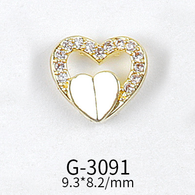 Net Red Nail Art Zircon Love Jewelry Series Candy Love LOVE Double Layer Three-dimensional Love Preservation G-3089