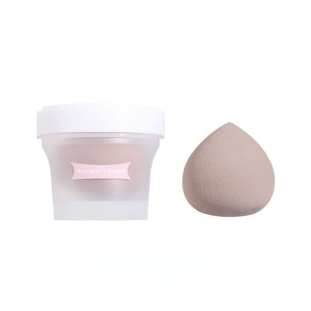 1pc Peach High Quality Portable Makeup Sponge With Box Powder Puff Foundation Bevel Cutting Tools Free Shipping Makeup Sponges