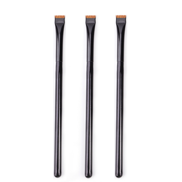 3pcs Professional Eye Makeup Brush Flat Eyeliner Brushes Angle Eyebrow Delicate Application Detail Outline Eye Make Up Brush