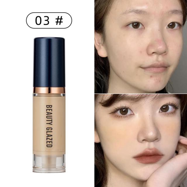 Full Coverage Matte Foundation Light Concealer Brighten Face Base Tone Whitening Face Makeup Long Lasting Liquid Cosmetic TSLM2