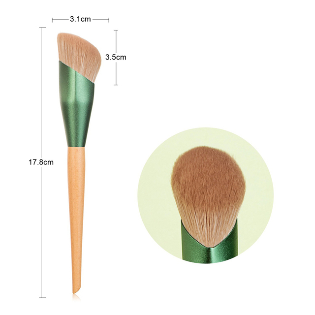 Wig 1/2 Piece Foundation Makeup Brush Slant Head Liquid Foundation Concealer Cosmetic Blending Brushes Face Contour Beauty Tool