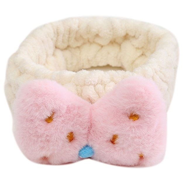 D2TA Hot Face Care Compress Face Towel Headband Wristband Coral Fleece Hair Mask Soft Toweling Hairband Bath Spa