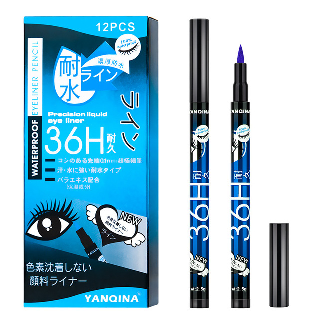 4 color waterproof and anti halo 36H color eyeliner