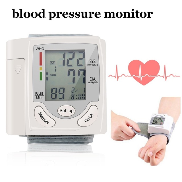 Automatic sphygmomanometer arm medical blood pressure monitor BP sphygmomanometer meter tonometer for measuring arterial pressure