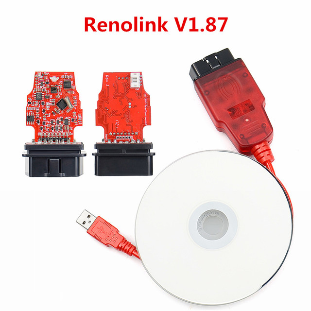 2022 Newest Renolink OBD2 Diagnostic Interface V1.87/V1.94 for Re-nault/D-acia ECU Programmer Airbag/Coding Key Multifunction