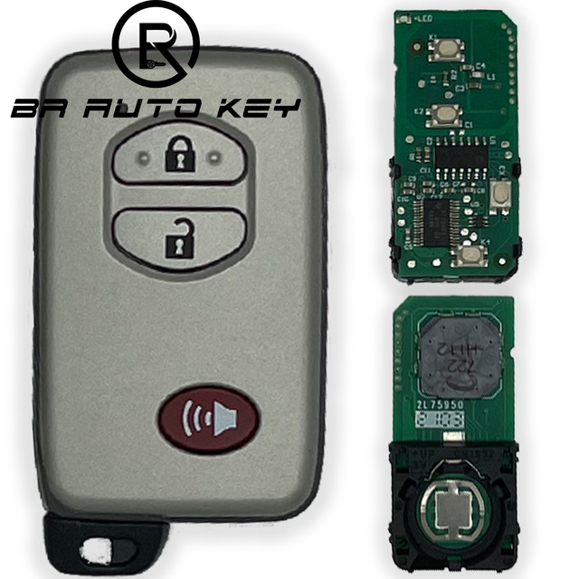 2/3 Button For Toyota Land Cruiser Prado 2010+ Keyless Go Smart Remote Key B74EA P1 98 4D-67 FCCID Chip 89904-60A50 F433