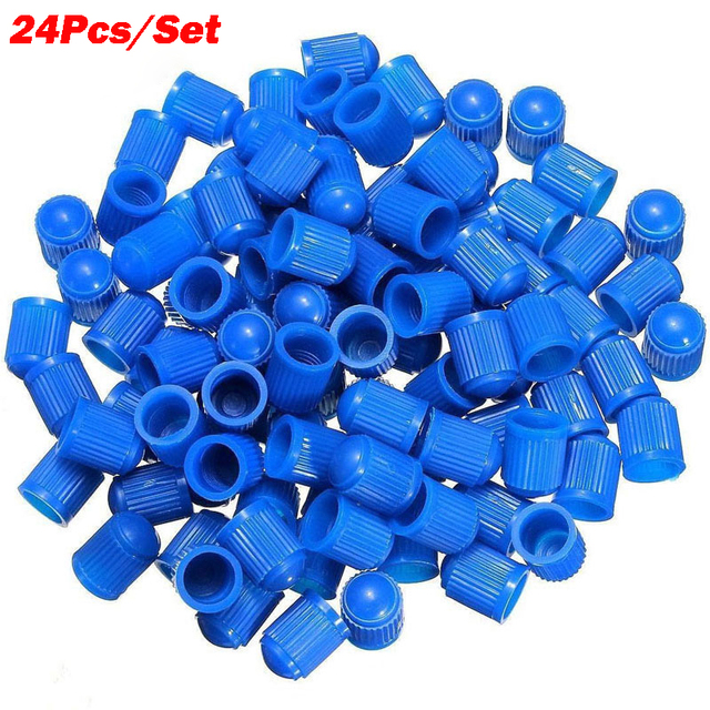 24pcs/set Plastic Car Truck Bike Tire Tire Wheel Valve Stem Caps Dust Covers Auto Motorcycle Airtight Stem Air Caps High Quality