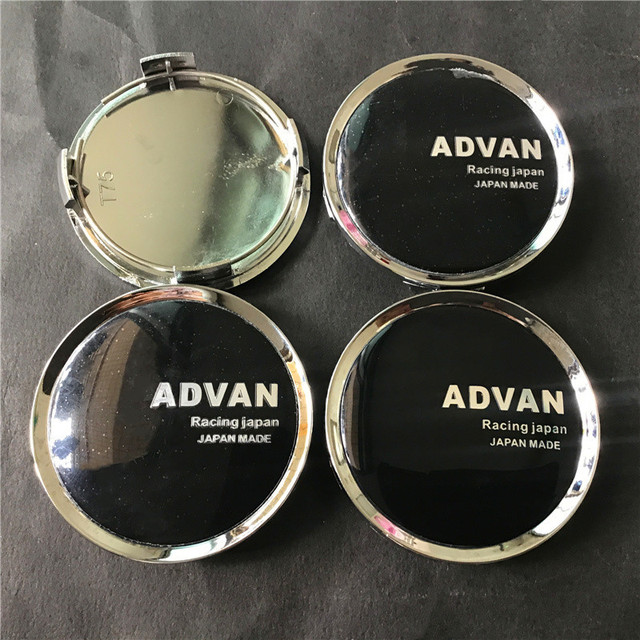 4pcs 74mm ADVAN Racing Car Wheel Center Hub Emblem Badge Cover Covers Car Styling Accessories