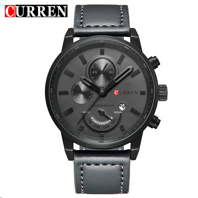 CURREN 8217 Fashion Quartz Men's Watches Luxury Leather Strap Waterproof Casual Men's Watch Sport Men's Watch