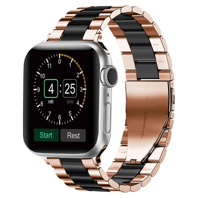 Metal Strap Compatible with Apple Watch 44mm 42mm 40mm 38mm Metal Stainless Steel Replacement Strap For iwatch 6 5 4 3 2 SE Band