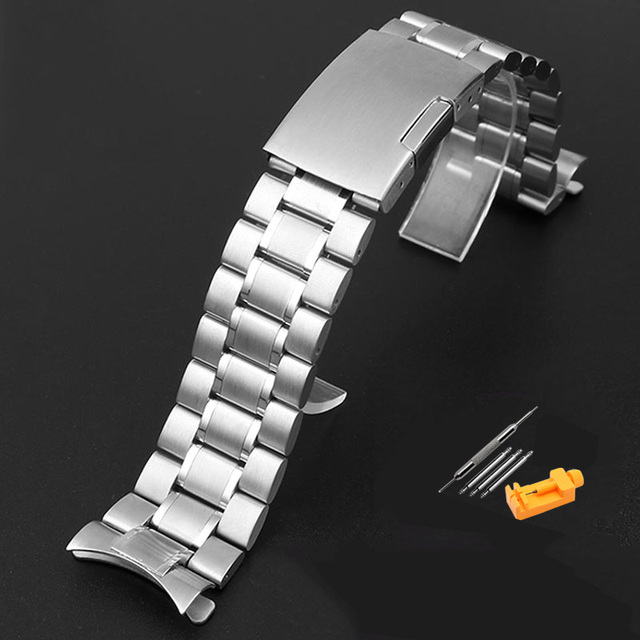 Stainless Steel Watchband Curved Strap Casio EFR-526/303/304/530/556/552 Men's BEM-506/501 Bracelet Wristband 20 22 24mm