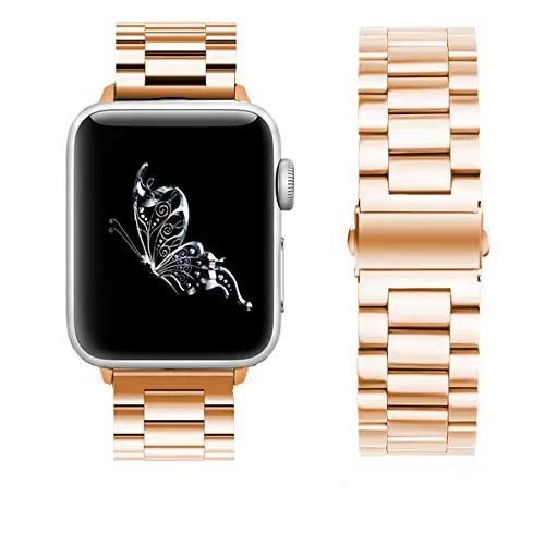 Metal strap compatible for apple watch 44mm 42mm 40mm 38mm men/women replacement stainless steel strap for iwatch 6 5 4 3 2 1 SE