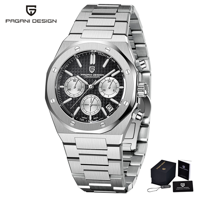 2021 New PAGANI Design Men Sports Quartz Watches Top Brand Sapphire Stainless Steel 200M Waterproof Chronograph Reloj Hombre