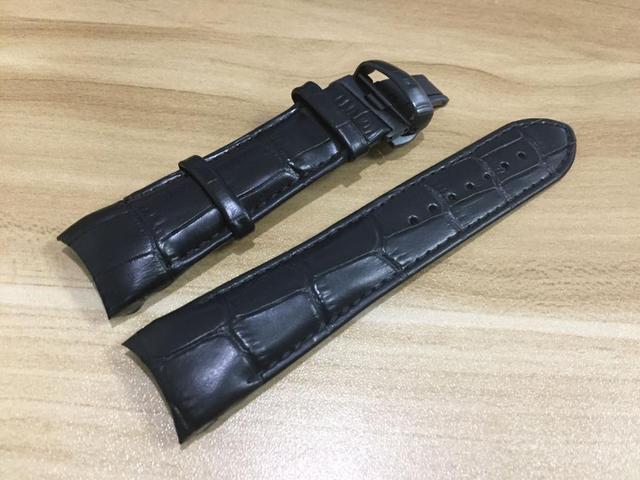 22/23/24mm For T035407A T035617A T035627A T035614 High Quality Butterfly Buckle Genuine Leather Curved End Watchband Belts