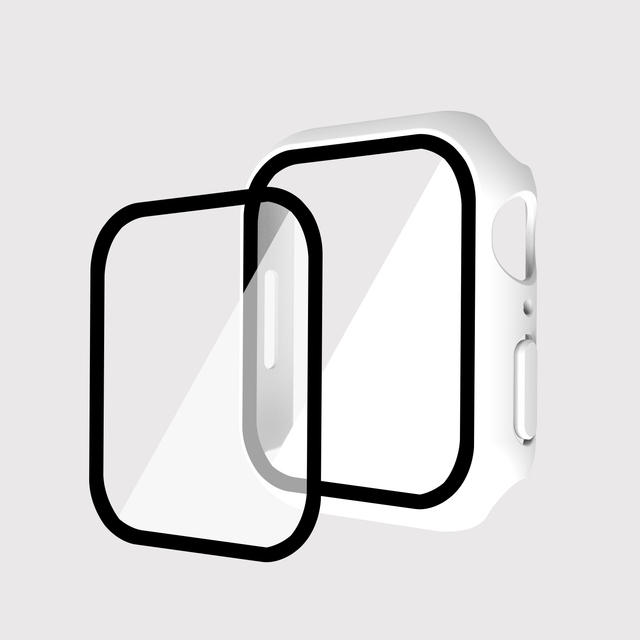 Case With Screen Protector For Apple Watch Series 7 45mm 41mm Hard PC Full Face Protector Bumper Cover Case For iWatch 7 45mm Series