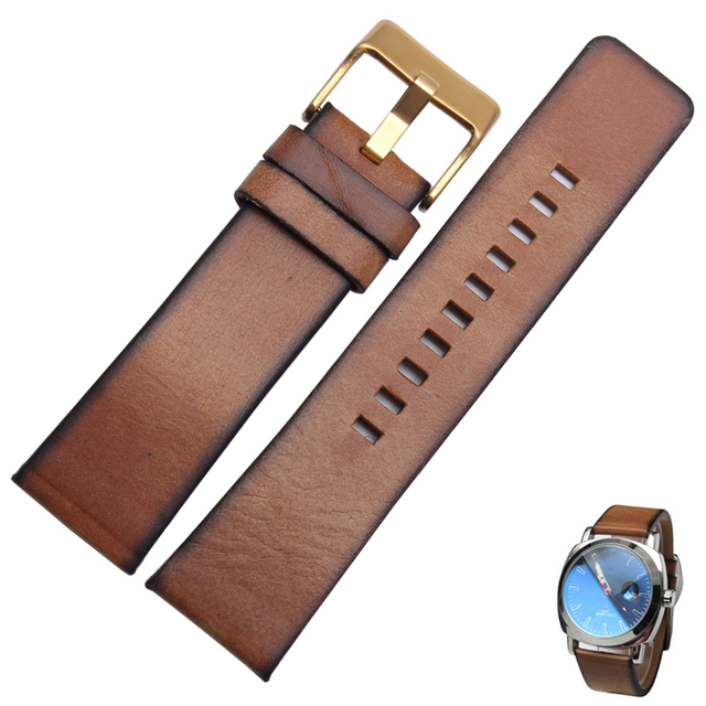 Genuine Quality Retro Genuine Leather Watchband Men For DZ4343 DZ4323 DZ7406 Watch Strap Vintage Italian Leather 22mm 24mm 26mm