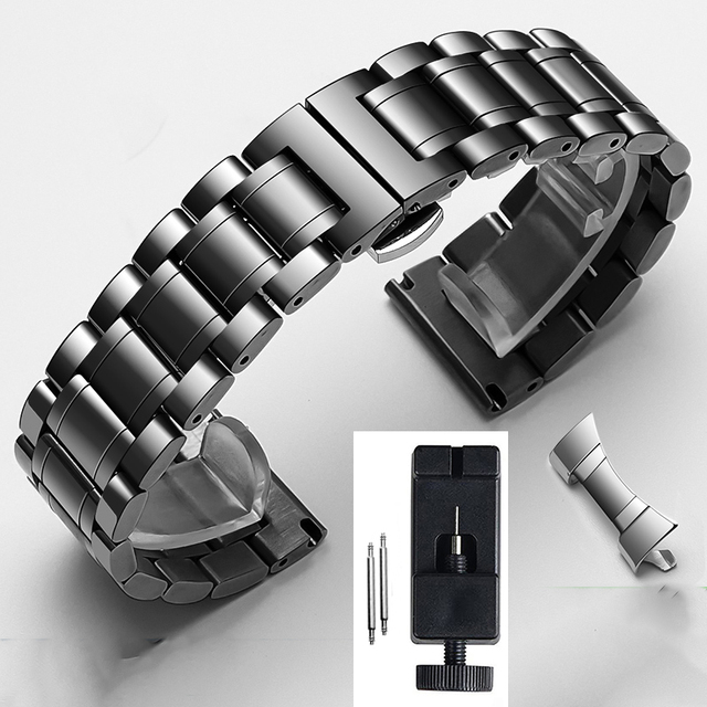 Watch band for Longines Watchband Stainless Steel Bracelet Original Master Crescent 12/13/14/15/16/17/18/19/20/21/22mm strap