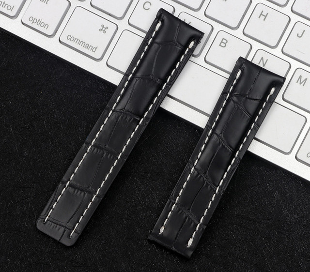 Genuine Real Leather Watch Band Watchband For Breitling Strap For Bentley World Avenger Bentley Strap 20mm 22mm 24mm Logo