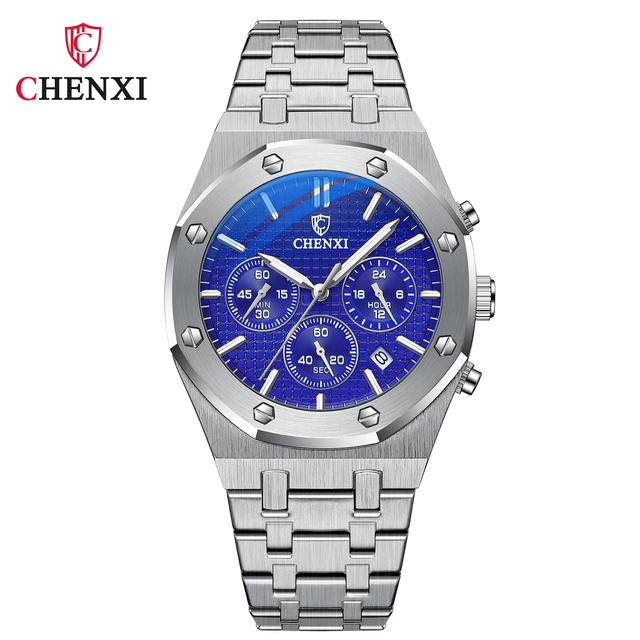 CHENXI Fashion Business Men Watches Top Brand Luxury Quartz Watch Men Stainless Steel Waterproof Wristwatch Relogio Masculino