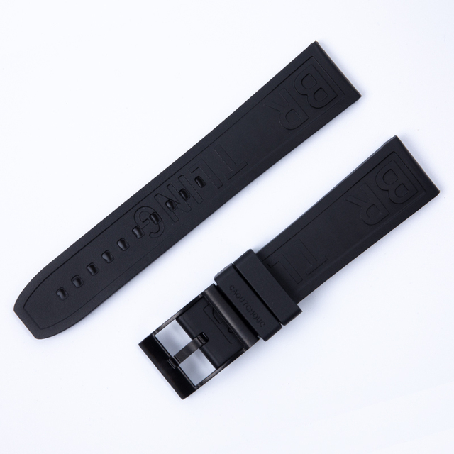 Silicone Watches Rubber Soft Band 20mm 22mm 24mm Watchband for Breitling Strap navitimer Avenger Superocean Logo Strap