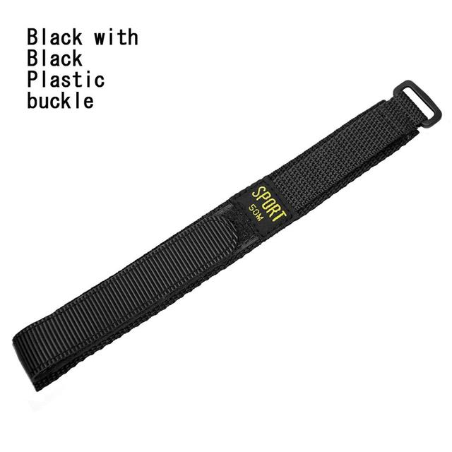 YQI Nylon watch strap 26mm 24mm 22mm 20mm 18mm watch band sports watchband waterproof hook and loop fasteners long for men