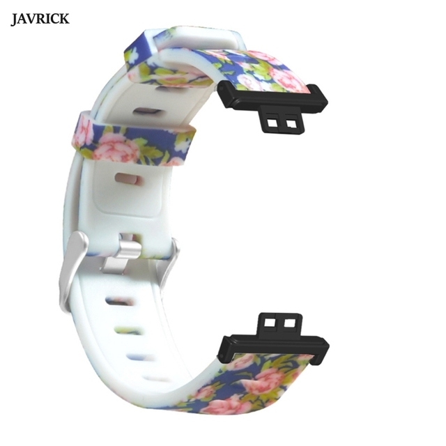 Printed Silicone Strap for Huawei Smart Watch, Soft Water Resistant Sport Watch Band Accessories