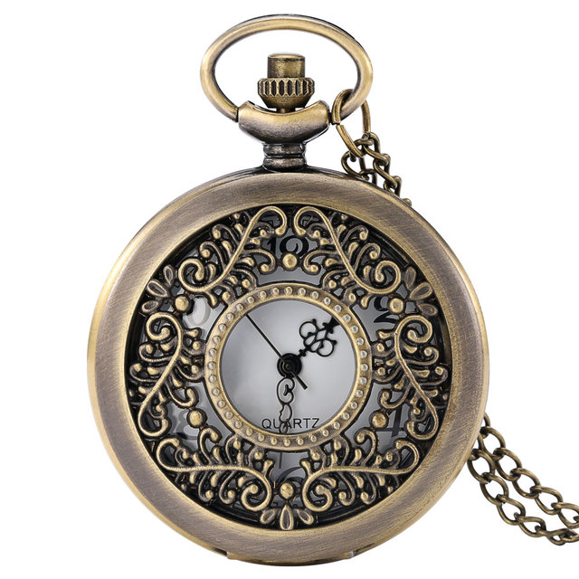 2022 New Production Personality Bronze Men's Pocket Watch With Luxurious Chain Quartz Watches Collections Souvenir