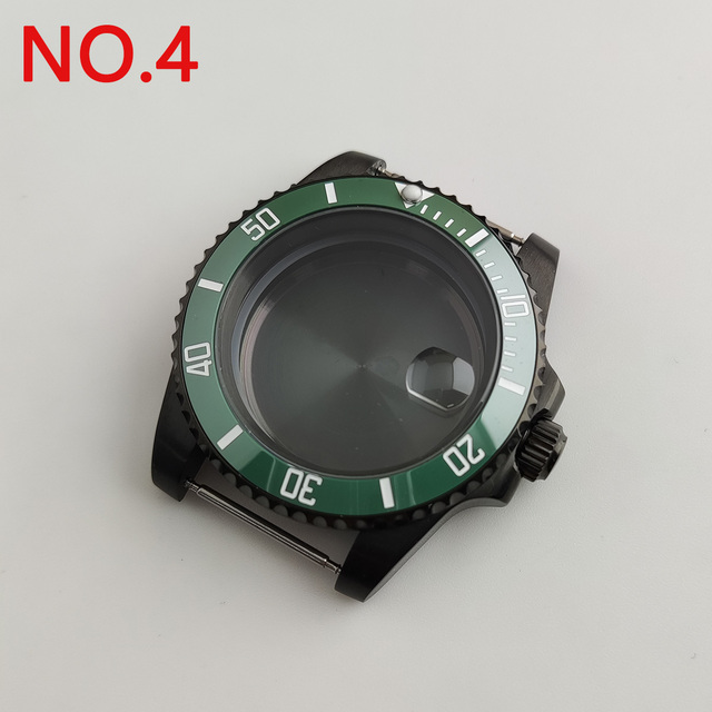 NH35 case 40mm sterile watch case add ceramic bezel fit NH35 movement NH36