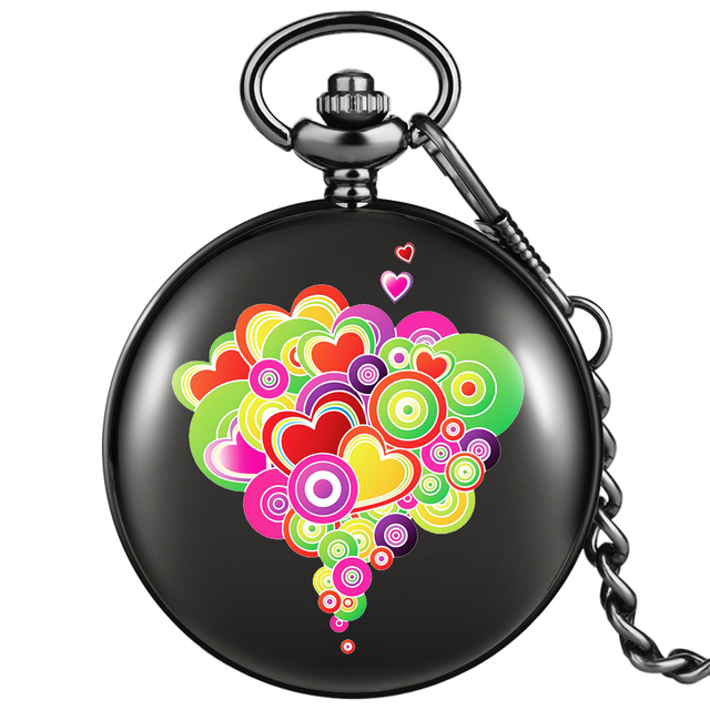 New accept custom men women unique quartz pocket watch with thick chain collectible watches graduation gift for classmates