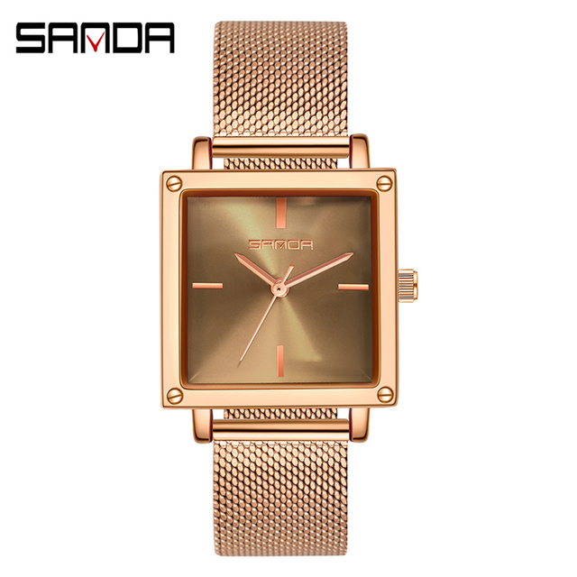 SANDA 2022 Top Brand Women Quartz Watches Simple Style Ladies Quartz Wristwatch Fashion Waterproof Watch Relogio Feminino