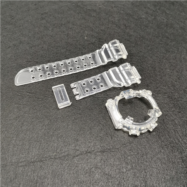 Ice Transparent Watchband Bezel for DW8200 Watch Cover Bracelet Silicone Watchband Replacement DW8200 Strap Accessories