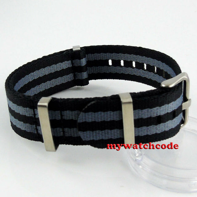 20mm black strap premium quality 20mm nylon watch band for military watch