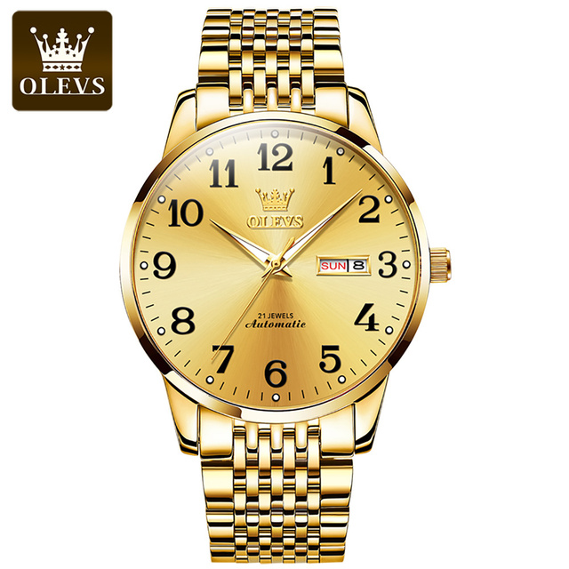 OLEVS Luxury Automatic Watch for Men Mechanical Waterproof Stainless Steel Fashion Top Brand Wristwatches Relogio Masculino