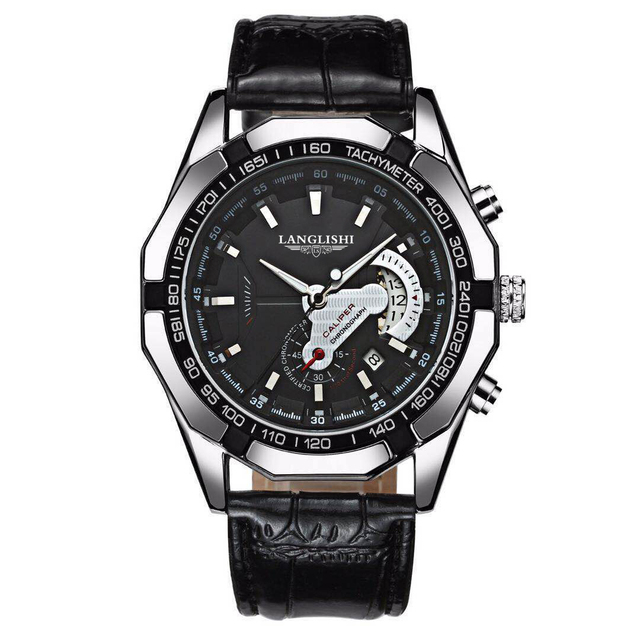 LANGLISHI Men Sports Watches Top Brand Luxury Military Stainless Steel Wrist Watch Man Fashion Watch Relogio Masculino