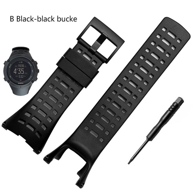 High Quality Rubber Watch Strap for suto Takuno AMBIT 1/2/2S/2R/3 Sport/3 Run/3 top watch outdoor waterproof free tools