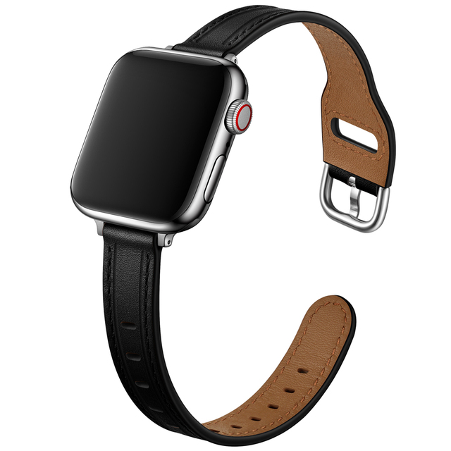 Leather Watch Wrist Strap for Apple Watch Series Band 7 6 4 5 3 SE Bracelet for iWatch 41mm 45mm 38mm 42mm 40mm 44mm Watchbands