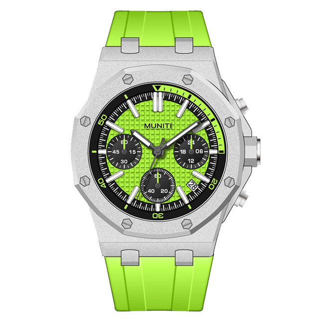 Fashion Quartz Watch Men Yellow Silicone Strap Chronograph Military Watches Sport Auto Date Wristwatch For Man Relogio