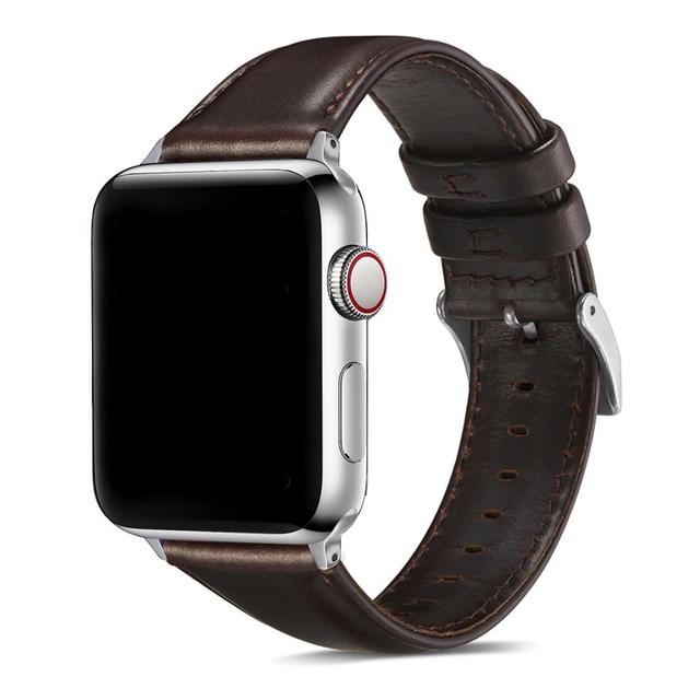 URVOI حزام ل أبل سلسلة ساعة 7 6 SE 5 4 3 2 حزام من الجلد ل iwatch حقيقية الطبقة العليا الكلاسيكية مشبك الذراع الفرقة المعصم حزام