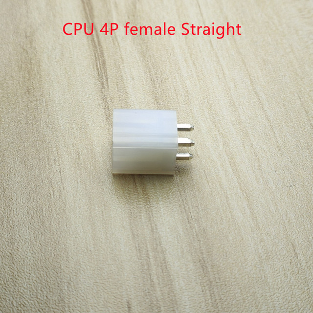 50pcs/1lot 5557 4.2mm Black/White 4P 4PIN Female Socket Straight/Curved Needle for PC Computer ATX CPU Power Connector