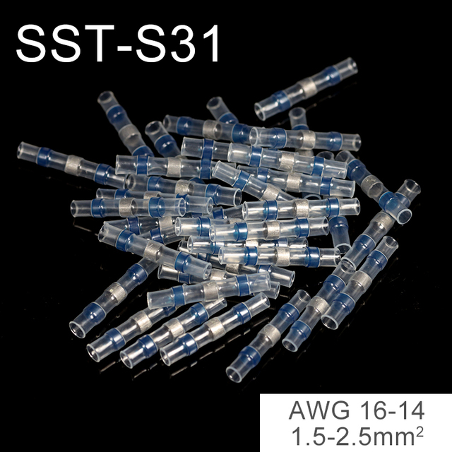 10-50pcs Insulator Welding Wire Connectors - Heat Shrink Welding Butt Connectors - Welding Connecting Kit - Marine Auto Insulated