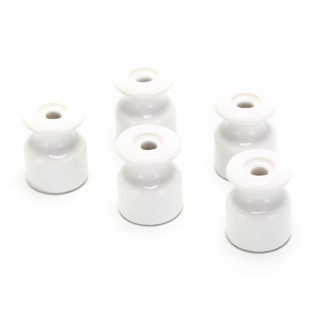 5pcs/lot Porcelain Wall Insulator Wire Ceramic Insulators High Frequency Electrical Porcelain Ceramic Insulator New