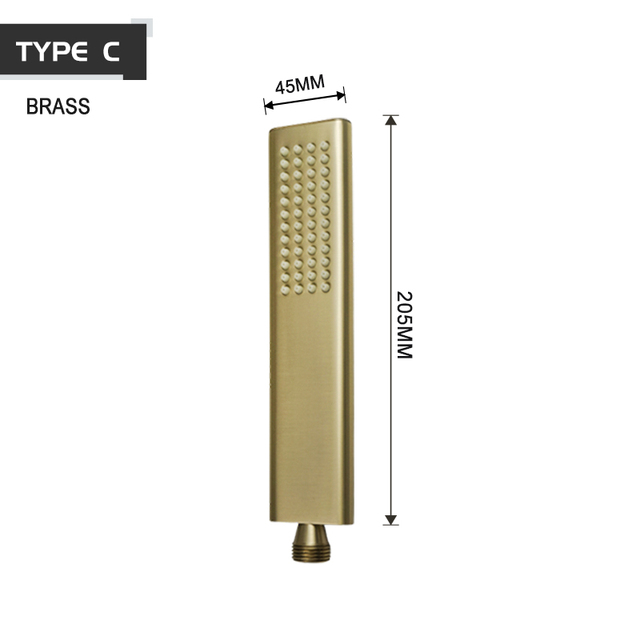 Brushed Gold Handheld Shower Head Bathroom Gold Finish Brass Or Stainless Steel Shower Bath Spray Handheld Shower Heads