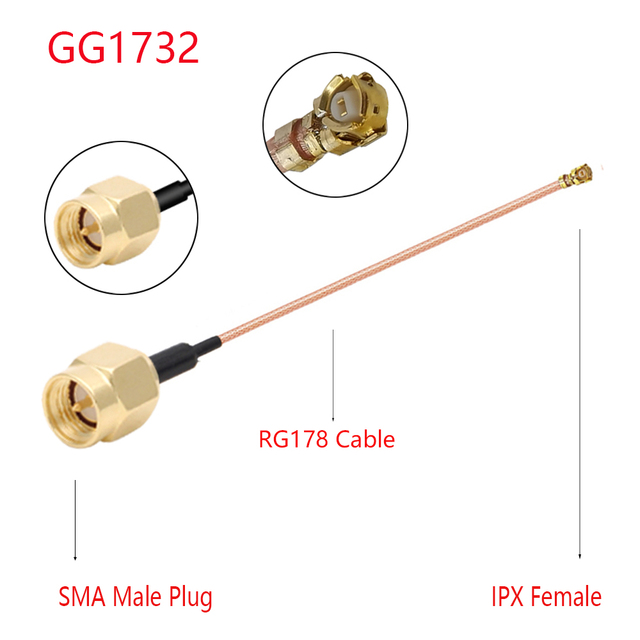 10pcs RG178 RF Coaxial Cable SMA Male to u.FL/IPX/IPEX1/IPEX4 MHF4 Female Jack Pigtail 3G Antenna Extension Wire Cord