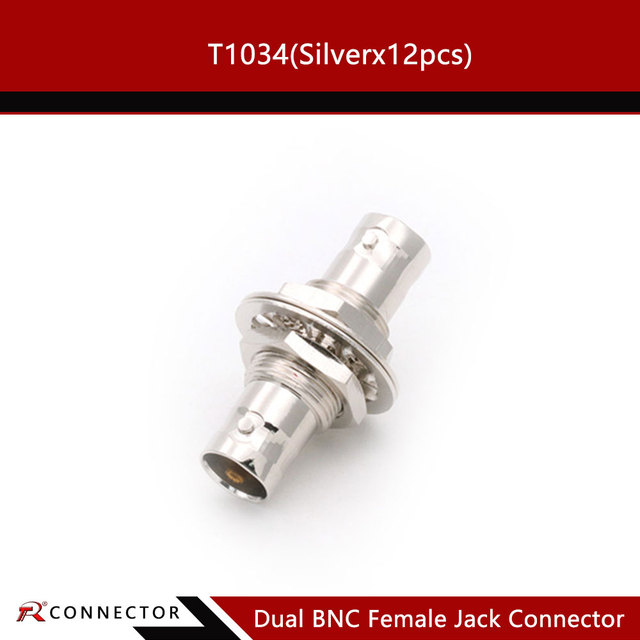 12/50/100pcs Chassis Plate Dual Female Adapter BNC Jack Socket Straight Screw Plate Mount Coaxial Connector